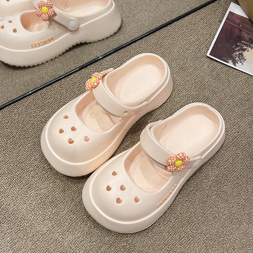 Heacooa girls zwei tragen Hausschuhe 2025 Neue Sommer Kindergefühlsloch Medium Big Children Girl Light Beach Schuhe Beibai 40