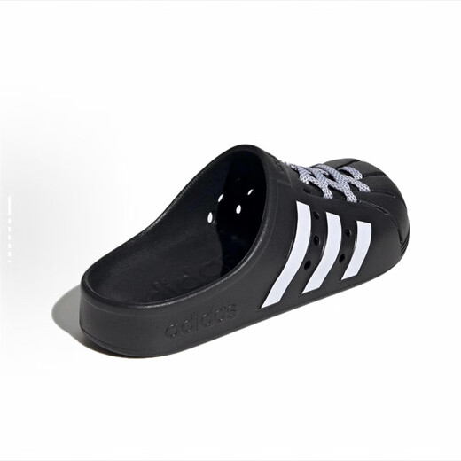 Adidas Adilette Clogs Удобные и износостойкие спортивные тапочки EVA для мужчин и женщин, и тот же стиль бежевый и черный JH9848 Черно-белый 46 (285 мм)