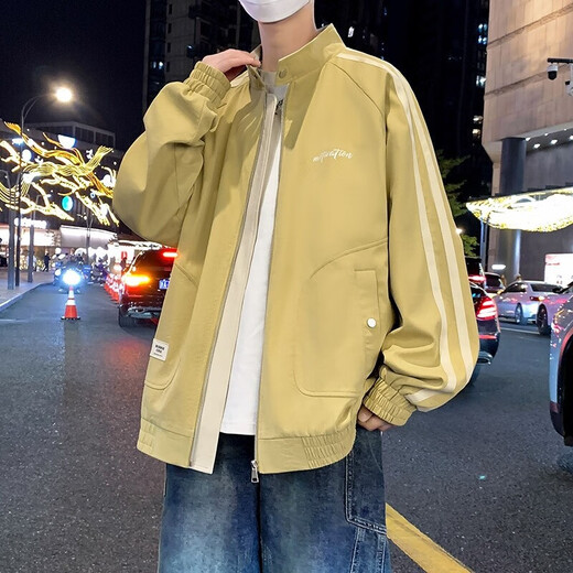 Ziweiqi Spring and Automn Veste d'automne marque Trendy Style mince jeunesse occasionnelle de travail beau style K15831 APPRICOT COLOR 6XL