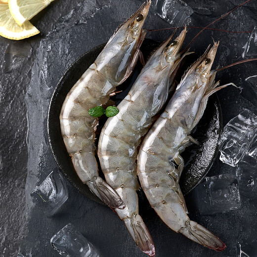 PHUKEY SEA Extra Large Salt-frozen Penaeus vannamei, separated only, seafood and aquatic products, 3Jin Jin equals 0.5kg (31-45 pieces)