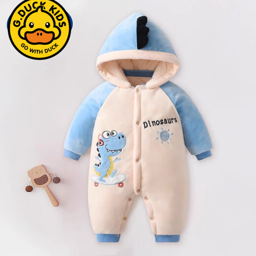 G. Duckids Baby One Piece Algody Chaqueta Outumn and Winter New Lindo Cartoon New Baby Plus Velvet Hathed Have con resistencia de tierra Ropa cálida TY9717 Lindo regalo del día de los niños Panda 59 cm [6-12Jin [Jin equivale a 0.5 kg]]