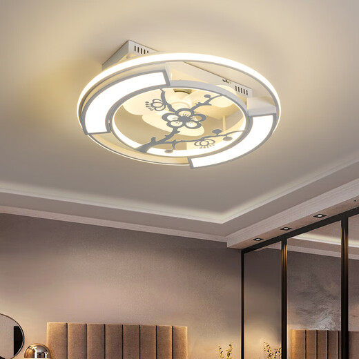 Opp Invisible Deckenventilator Leuchten moderne einfache Deckenventilator Leuchten Esszimmer Schlafzimmer Elektrische Kronleuchter Wohnzimmer Hauptleuchten Haus verwenden integrierte 9902 Runde