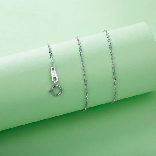 RHM platinum necklace for women platinum flash O chain plain chain PT950 clavicle chain adjustable birthday gift for girlfriend platinum flash O chain + certificate + gift box