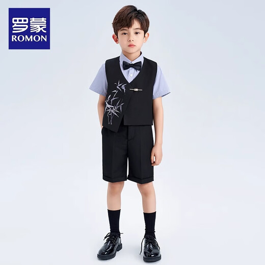 Romon Boys Kleideranzug Sommeranzug nationaler Stil Nationaler chinesisch gestickt