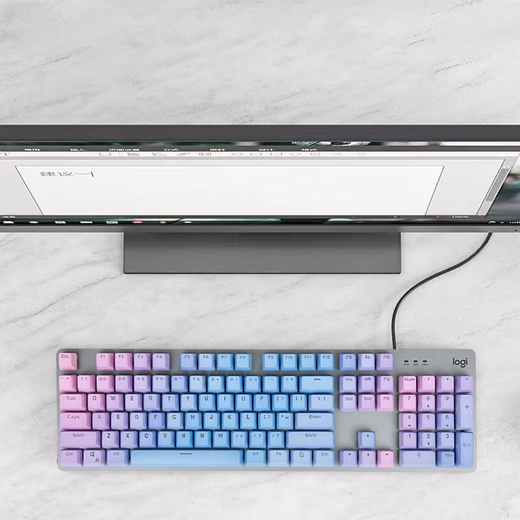 Logitech K845 wired mechanical keyboard Game office Colorful personality Backlit blue axis numbers Blue axle official standard x No x 104 key x blue axis