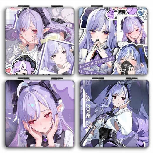 The new character of the game Mockingbird Vivian Flip Folding Mirror for Girls Cute Girl Carrying Double-sided Small Mirror MB13546 Double-sided Same Picture