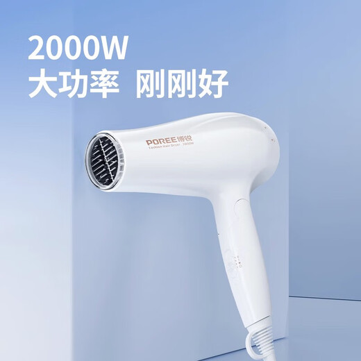 京诚优选电吹风机家用大功率负离子护发折叠大风速干静音学生风筒 fh6231黑色 2000w 可折叠