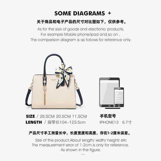 CRTNZO KROEZ轻奢包包女包妈妈包2025年新款轻奢手提包生日七夕情人节礼物包包 米白色-CK女包送女友老婆闺蜜礼物高档实用高级感