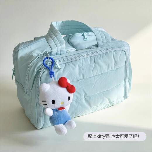 铂呐苓化妆包大容量女便携分区多功能收纳包外出旅行化妆箱手提洗漱包 蓝色分格化妆包 【【30*18.5*21CM】】