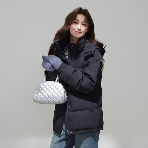 Yalu Short Down Jacket Women's 2025 Winter New Small Detachable Hooded Far Infrared Heat Storage Warm Jacket