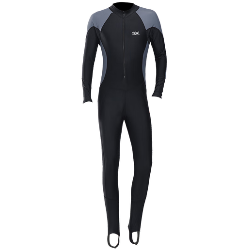 Grimar Jonsson One-piece Swimsuit Teen Plus Size Men's Wet Suit Jellyfish Suit Long Sleeve Long Pants Sun Protection Swimsuit Surfing Black Gray Long Sleeve M Recommended Weight 105-12b