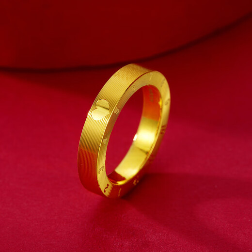 Handi gold silver-wrapped 999 ring 520 clock men and women 999 pure silver love couple ring girlfriend birthday gift No. 21