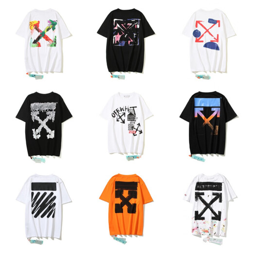 LEE KIDS秒发2025夏季新款off-white高品质男女同款T恤印花短袖 1278白 S