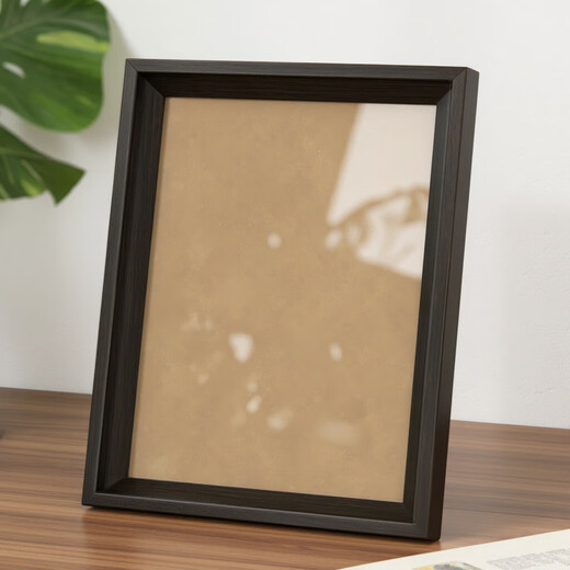 Photo frame empty frame table picture frame mounting 5 inches 6 inches 7 inches 8 inches simple hanging wall decoration wooden frame license frame coffee color 7 inches 13*18cm