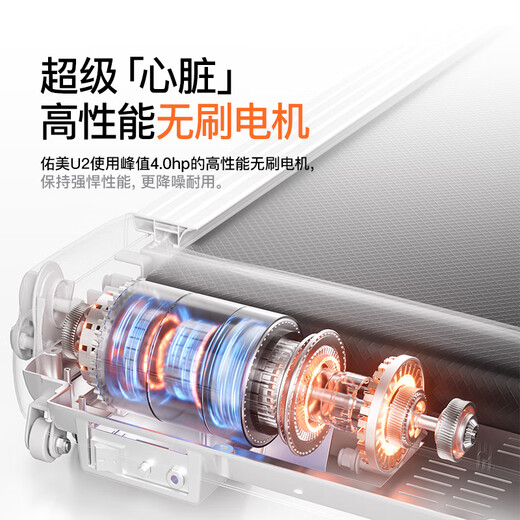 Youmei U2Pro treadmill household electric climbing machine indoor foldable storage noise reduction walking machine climbing machine newly upgraded 6 high-performance version - upgraded 4.0 motor