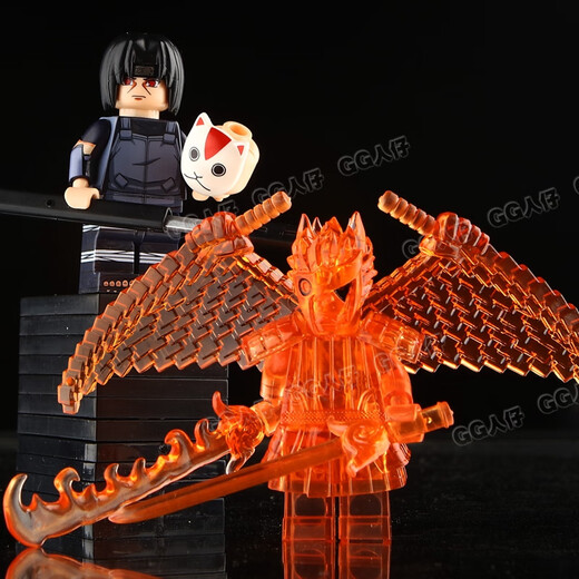 Lego compatible Naruto Susanoo Uchiha Madara Sasuke Seven Path Naruto Obito Building Blocks Boy WM6167 Susani Set [6 models]