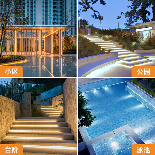 Deyan Super Bright 220V High Voltage COB Silicone Waterproof Light Strip with Adhesive Self-adhesive Indoor and Outdoor Lighting Engineering LED Linear Light Strip 10 Meters-Warm Light