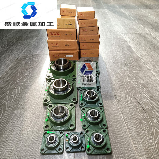Outer spherical bearing with square seat UCF203F204F205F206F207F208F209F210F212 bearing UCF201 (inner diameter 12mm) hole spacing 54mm)
