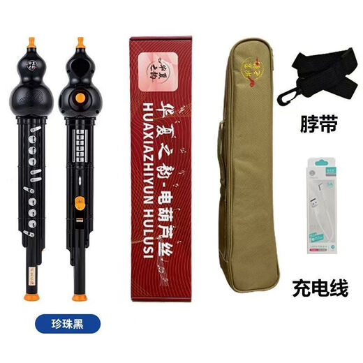 赫尔纳HOERNER华夏之韵电葫芦丝 电子吹管葫芦丝乐器萨克斯笛子唢呐等40种音色 珍珠黑