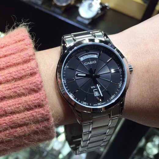 CASIO watch business casual simple luminous pointer waterproof three-eye quartz men's watch MTP-1381D-1A