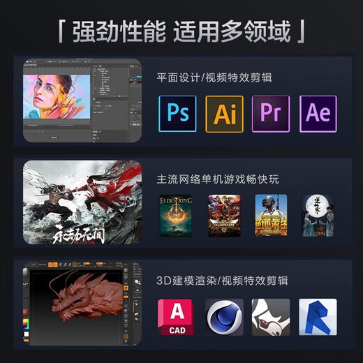 PUASUSUS ASUS Professional Designer Graphics Workstation UG Programming 3DMAX Rendering CAD Drawing PS Graphic Designer Game Chicken 3D SW Drawing Desktop Assembly Computer Full Set (Host + Monitor) Four Core i7/32G/1.5T/K6000 12G