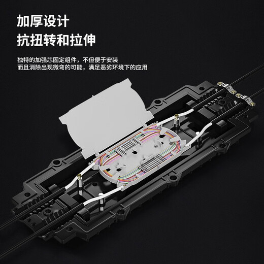 通信汪（CommKing）光缆接头盒24芯熔接包 卧式光纤接续包2进2出熔纤熔接盒对接包室外架空防水地埋 FOC-2224