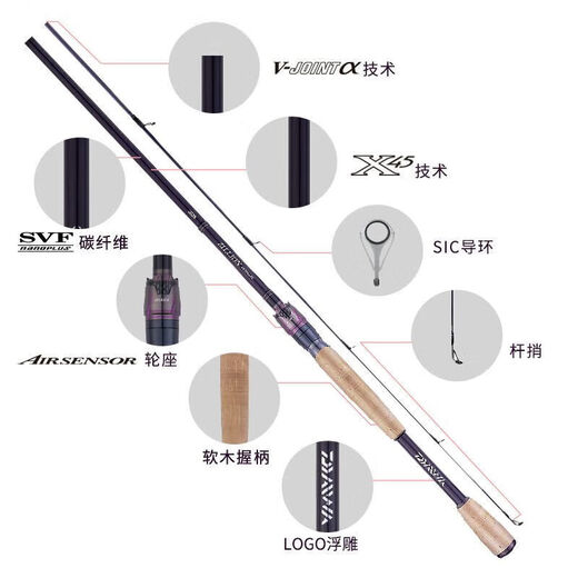 Daiwa 21 Nouveau produit Zillion Zilong Sports Poix de canne à canne de carbone Basse basse Rod 2,03m Kawamura-682mlfs Ajustement doux moyen