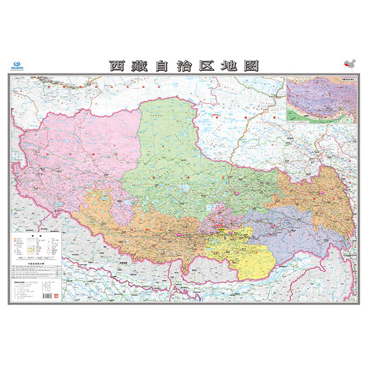 Neue 2025 Tibet Autonomous Region Map 1068*749 mm Papierwandaufkleber Politische Region Gelände Transportmittelkarte