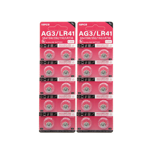 
Coin Battery LR41 AG3 LR736 SR41SW 392 192 Suitable for thermometer luminous horn spoon toy watch small electronic remote control universal 1.5V suitable for LR41/AG3 [10 tablets]