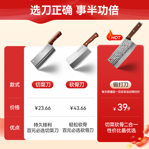 Royalstar kitchen knife, stainless steel knife for home chefs, multi-purpose slicing knife, bone chopping knife, kitchen knife, not sharp, returnable