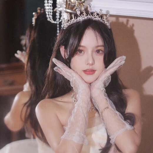 Dingjing Birthday Crown Headband Light Luxury Women's 2025 New Hair Grotto Headband High-end Headwear Birthday Gift for Girlfriend