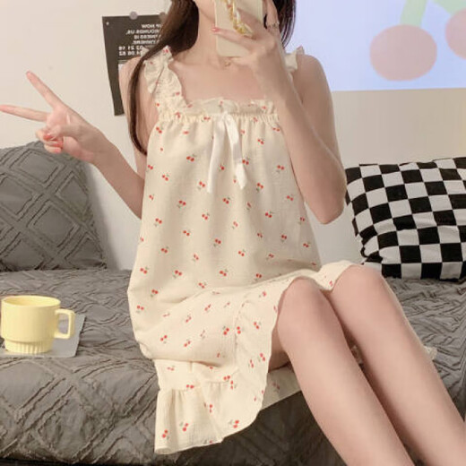 La chemise de nuit de la 20e fille de l'école d'été étudiante Internet célèbre veste robe mignon sweet ins sweet sweet robe pyjamas m 5009 # bear m 160