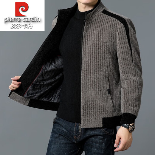 Piercardan Winter Winter Sable Wool Wool Chaqueta de lana de lana Negocio Collar Strush Strush Camel espesado más peluche 9902 L 175