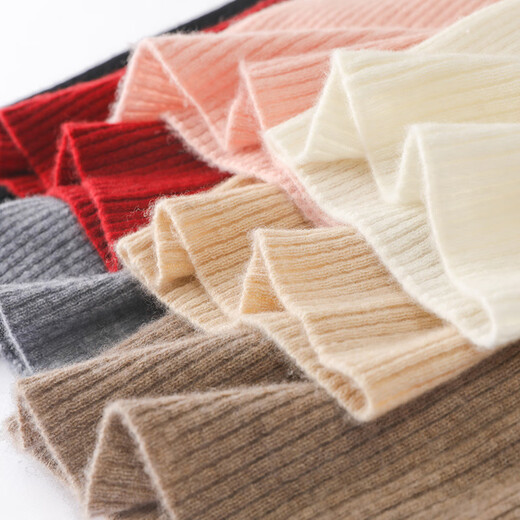 Hengyuanxiang pure cashmere neck wrap for men and women to keep warm in winter cervical spine fake collar wool neck scarf thickened pullover dark camel