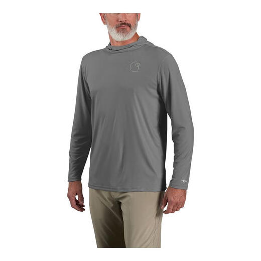 Carhartt Carhartt 2025 new men's sweatshirt anti-sweat quick-drying long-sleeved sun protection work T-shirt casual fashion pullover men's top STEEL One Size | REGULAR