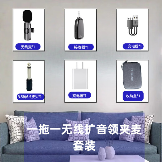 HATEHU Wireless Microphone Teacher's Special Lavalier Little Bee Amplifier for Classroom Upgrade Special for Teacher Classroom Lectures Portable Headset Amplification Upgraded True Wireless Lavalier - Single Microphone + Charger + Storage Box