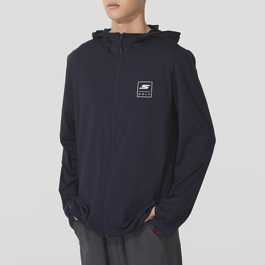 SKECHERS 2025 Été Nouveau couple Cabinement de peau coulant Veste de sport à capuche mince et respirante P225U130-0515 XL