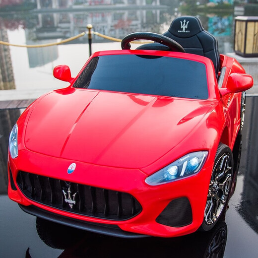 Jane's Maserati electric car children's four-wheeled car with remote control child stroller baby car R20-upgraded version Maserati World Red electric drive