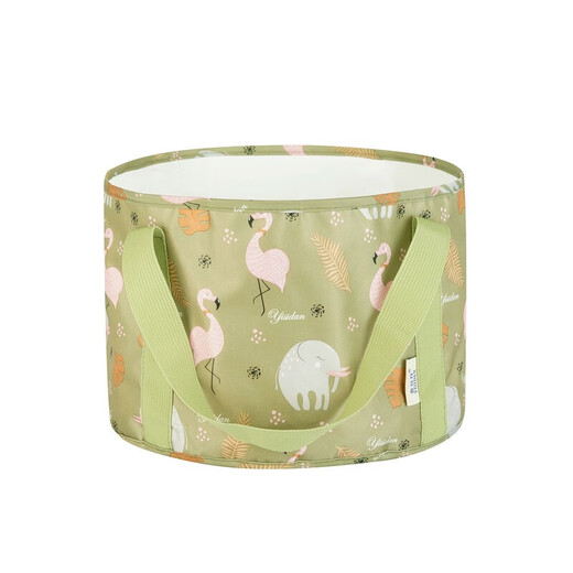 Raft core folding basin portable travel bucket foot soaking bucket travel face wash cloth bag basin portable water basin aluminum film insulation with lid yellow lemon