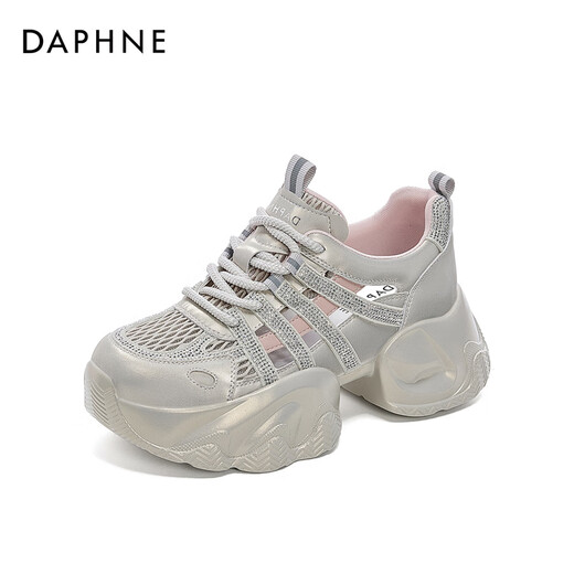 Daphne Mesh Schuhe für Frauen im Sommer atmungsaktiven Papa Schuhen lässig vielseitige Sport im Freien im Freien 2025 neuer Stil Pink 37 (235 mm) Standardcode