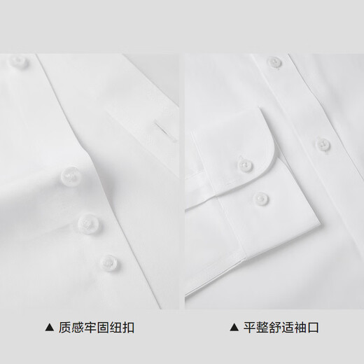 HLA Heilan long-sleeved shirt men's autumn 25-collar executive shirt L7DP iron-free shirt for men