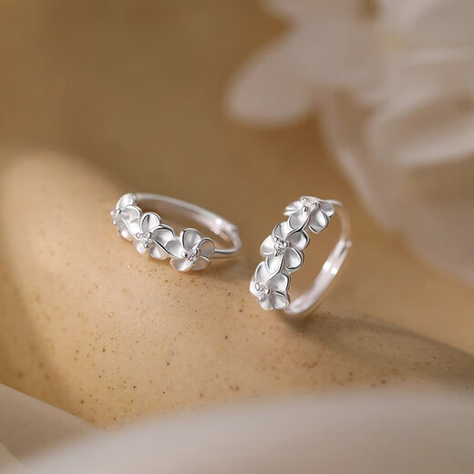 GLTEN peach blossom silver earrings women's earrings 2025 new earrings high-end birthday gifts for girlfriends and wives on anniversary