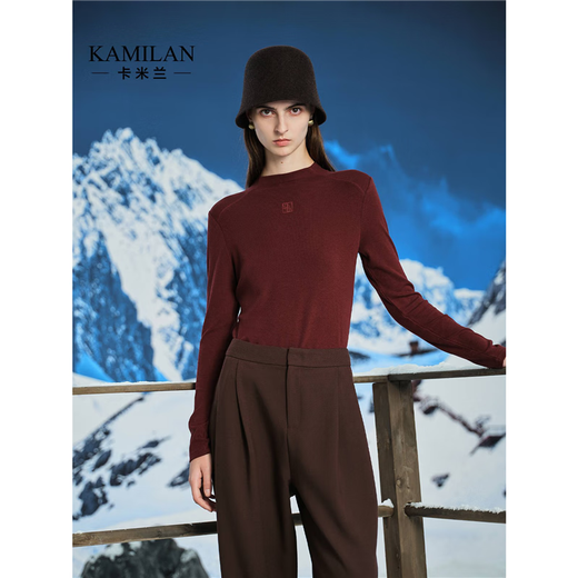Kamilan Temperrament Half Coundleneck Pull pour les femmes 2024 AUTOMNE Couleur solide Couleur solide à manches longues à manches longues