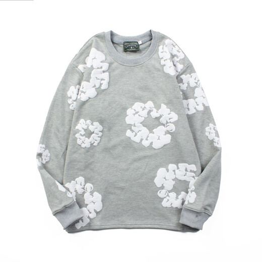 Rongxitu sudadera estampada europea y estadounidense Y2K Hip Hop Street Men and Women Llover 3294 Pink M