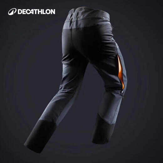 Decathlon velvet warm trousers for men outdoor waterproof and windproof autumn and winter loose straight pants XL_2XL-4598055