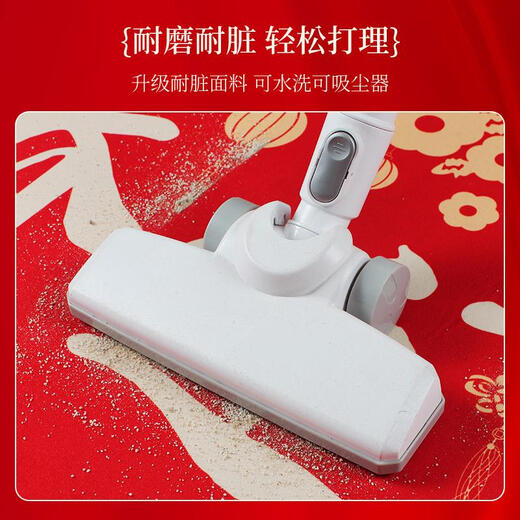 SMVP新年款入户门地垫百福进门口玄关防滑换鞋除尘蹭土脚垫喜庆红地毯 百福具臻-金色-12159 1件数 50*80CM清爽无毛毯面