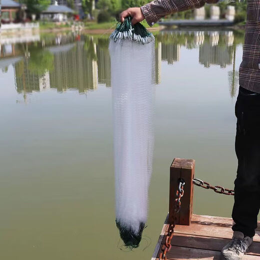 Shushe silk net fishing net three-layer sunken net single-layer floating net hanging fish net white striped crucian carp three-layer sunken net 1 finger 20 meters 1 meter high