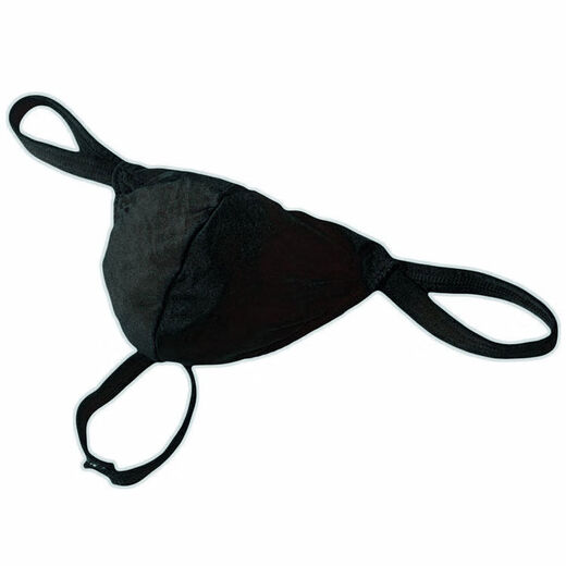 Gay Men's Sexy Underwear with Root Rings and Back Strapless T-Pants T-Pants Revealing Buttocks PP Black One Size