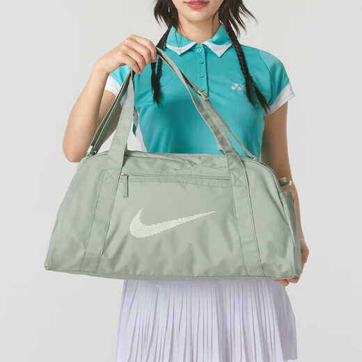 Nike fitness shoulder bag Nike genuine running training crossbody bag men and women sports bag travel bag luggage bag light gray BA6169-07747*24*22 cm official genuine one for one fake one compensation