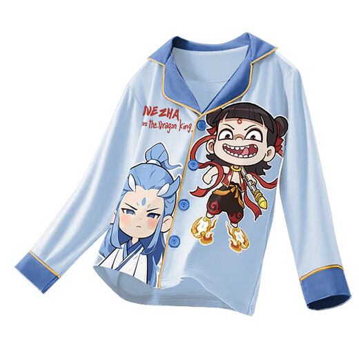 Boys pajamas Nezha 2025 new spring and autumn modal children's long-sleeved thin big boys' home clothes 2M--ST-12159 160 22 sizes (160-165)cm
